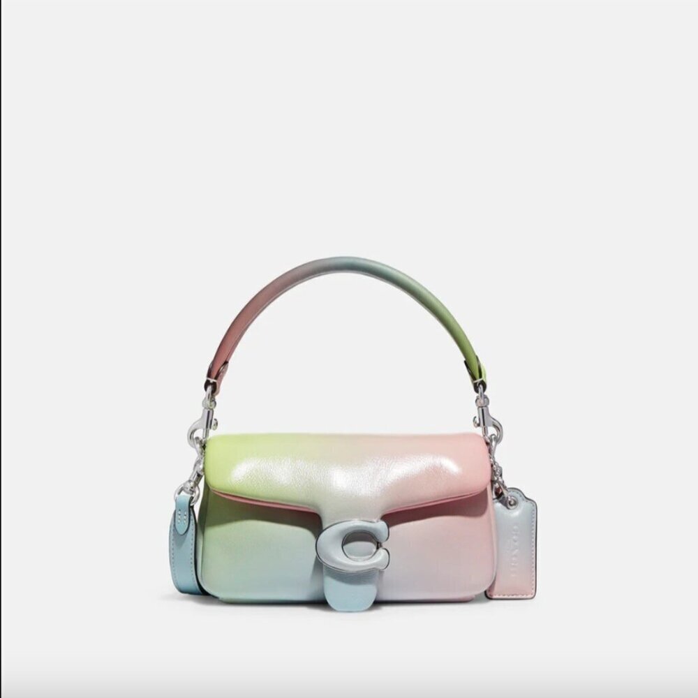 Coach Pillow Tabby 18 Pastel Ombre Leather Mini Crossbody Purse Handbag - Picture 3 of 10